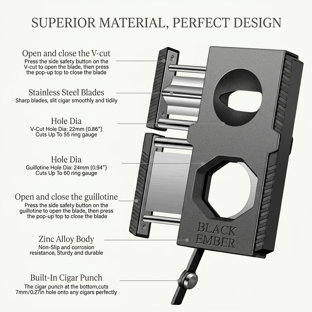 3-in-1 Cutter — V-Cut + Guillotine + Punch