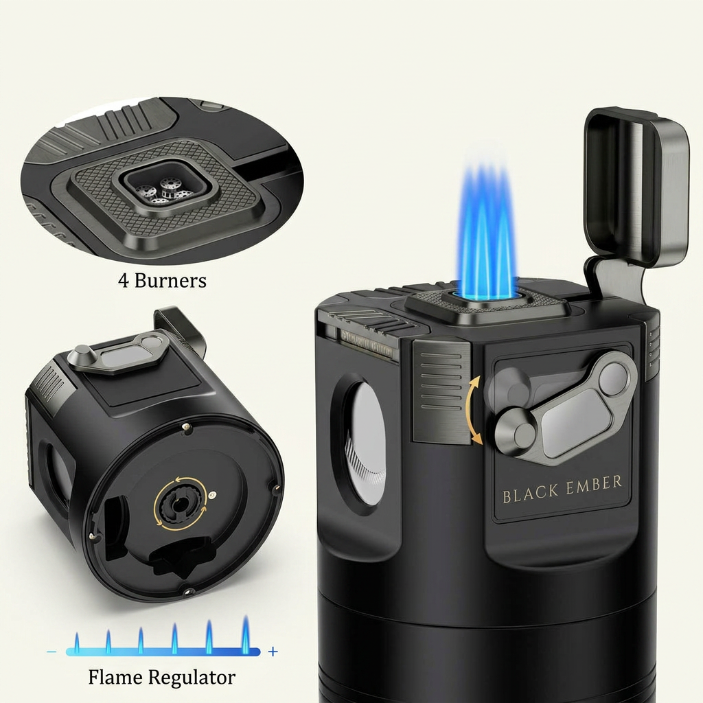 Desktop 8-in-1 Lighter — Quad Flame