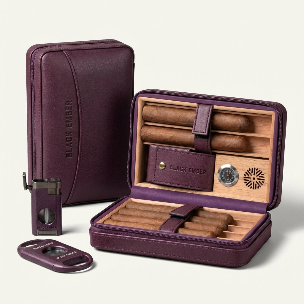 Leather Travel Humidor — 6 Cigars