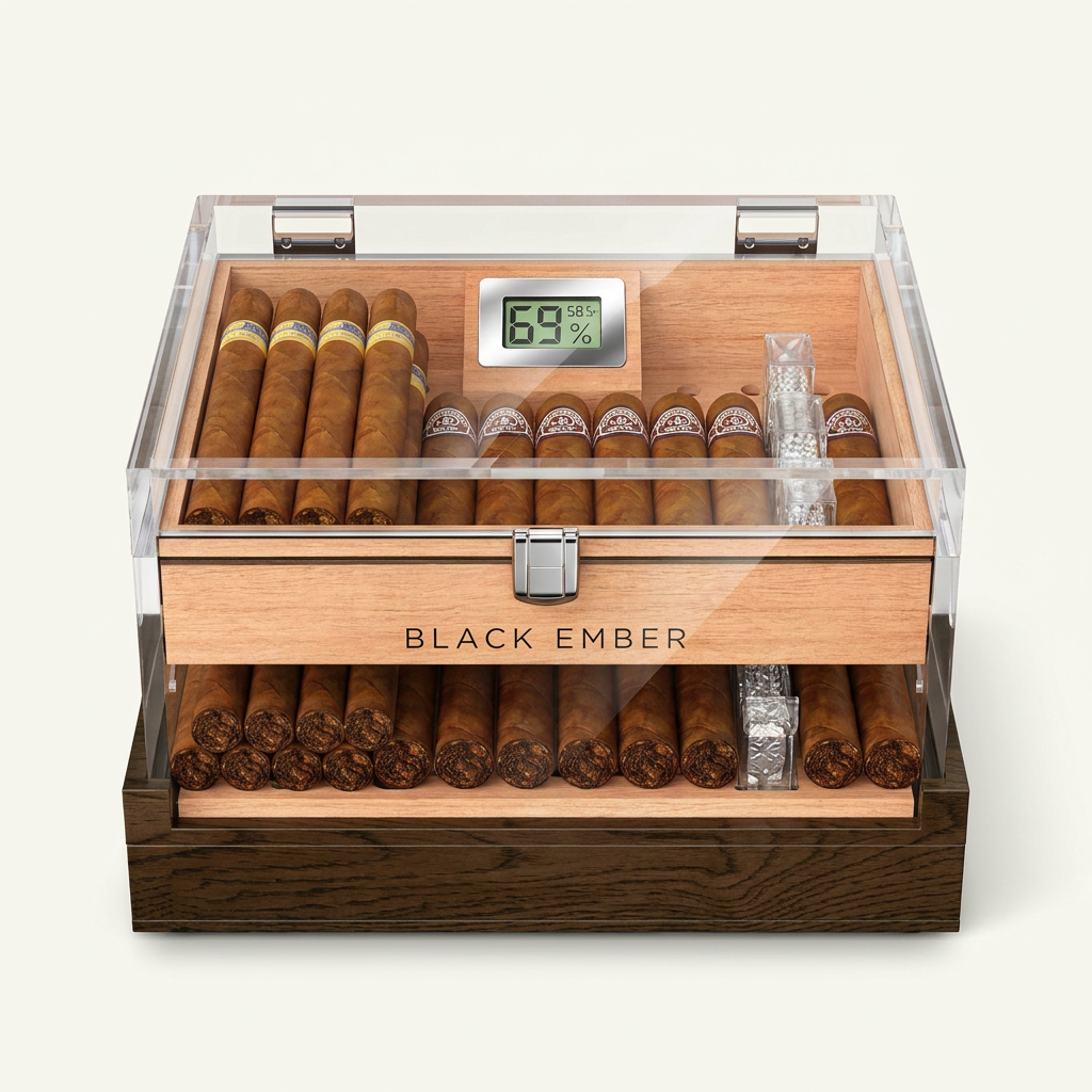 Acrylic Display Humidor — 60 Count