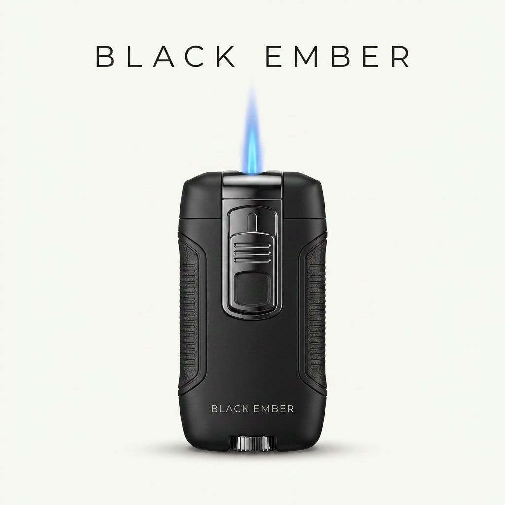 4-in-1 Lighter — Dual Flame + Punch + Stand