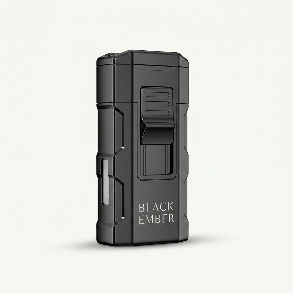4-in-1 Lighter — Dual Flame + Punch + Stand