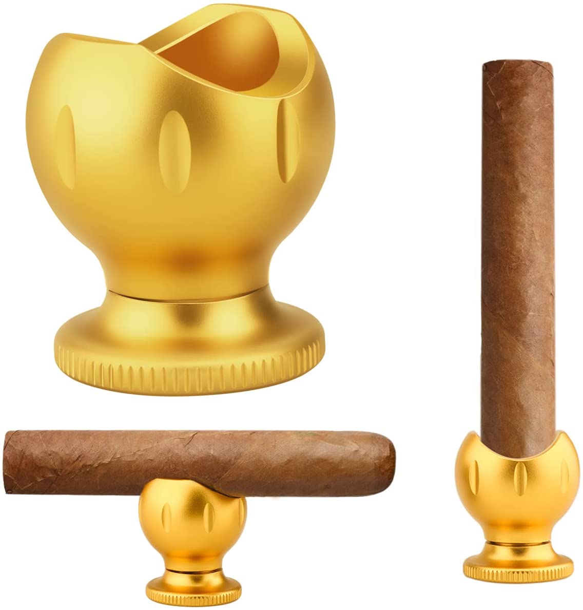 Cigar Stand + Punch — Matte Black