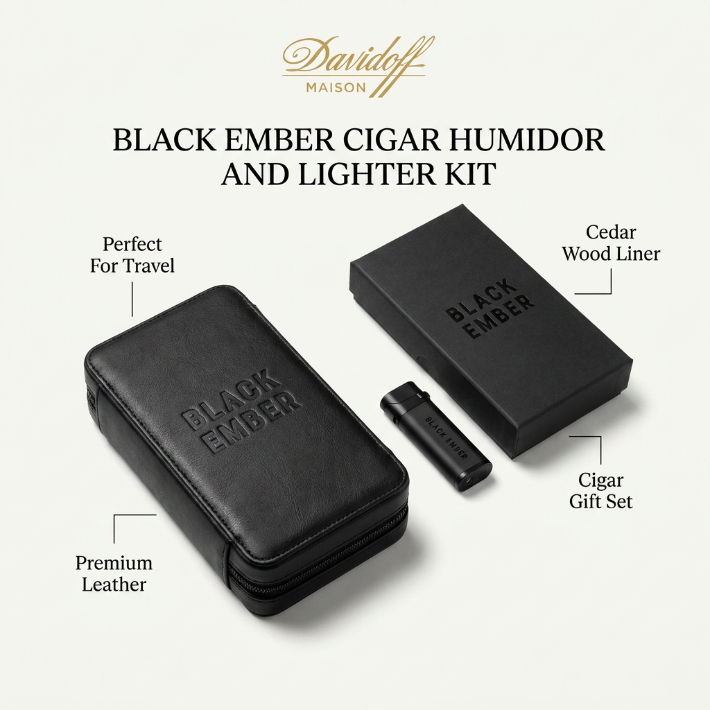 Leather Travel Humidor — 6 Cigars