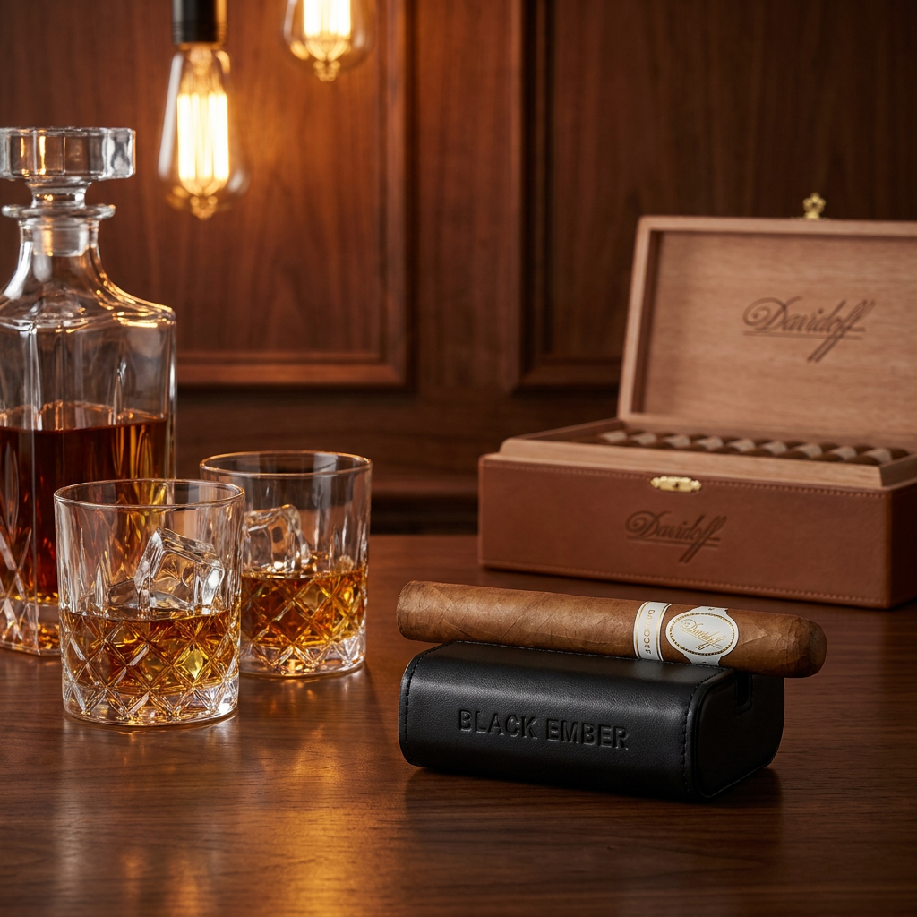 Leather Travel Humidor — 6 Cigars