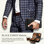 Leather Travel Humidor — 6 Cigars