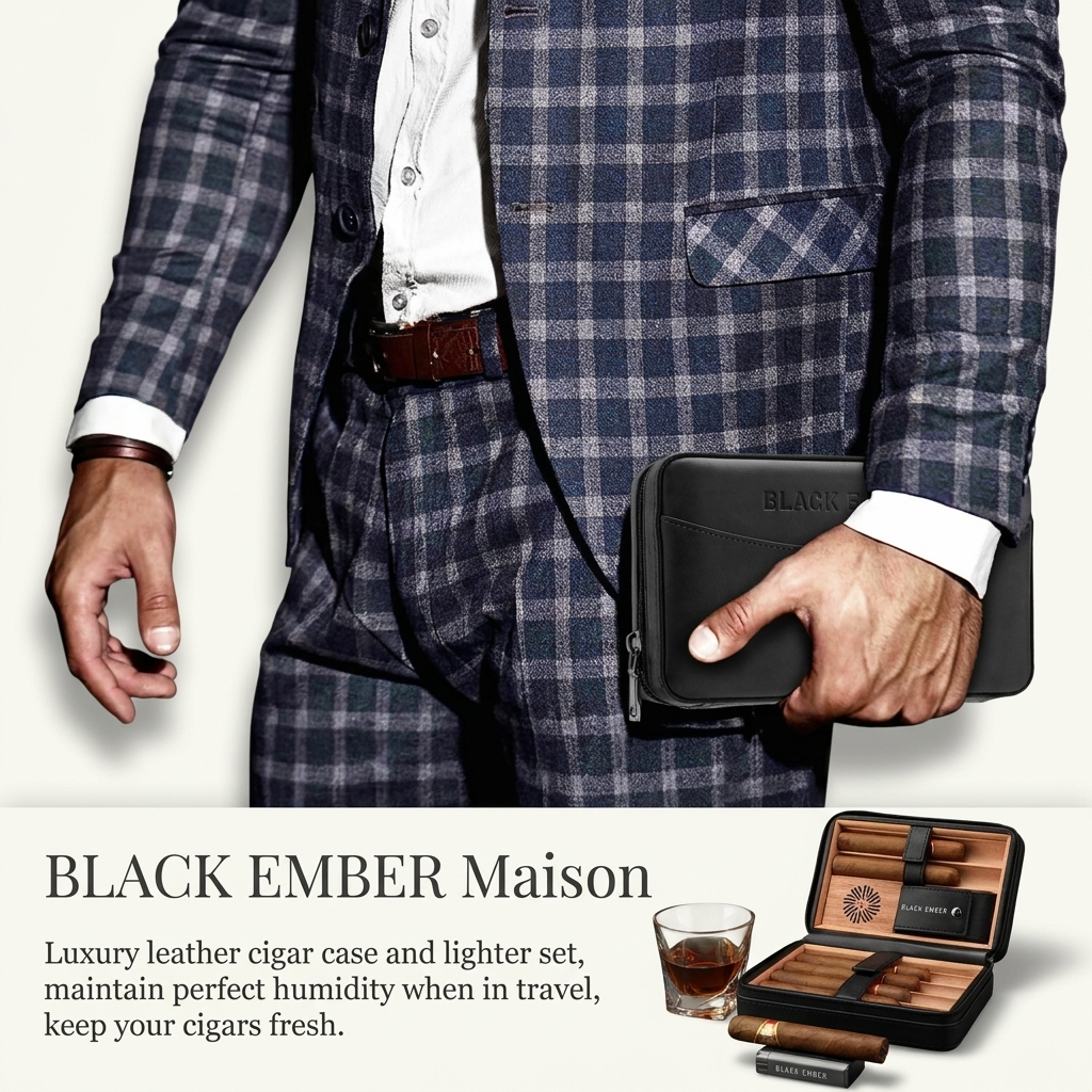 Leather Travel Humidor — 6 Cigars