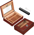 Glass-Top Desktop Humidor — 25 Count