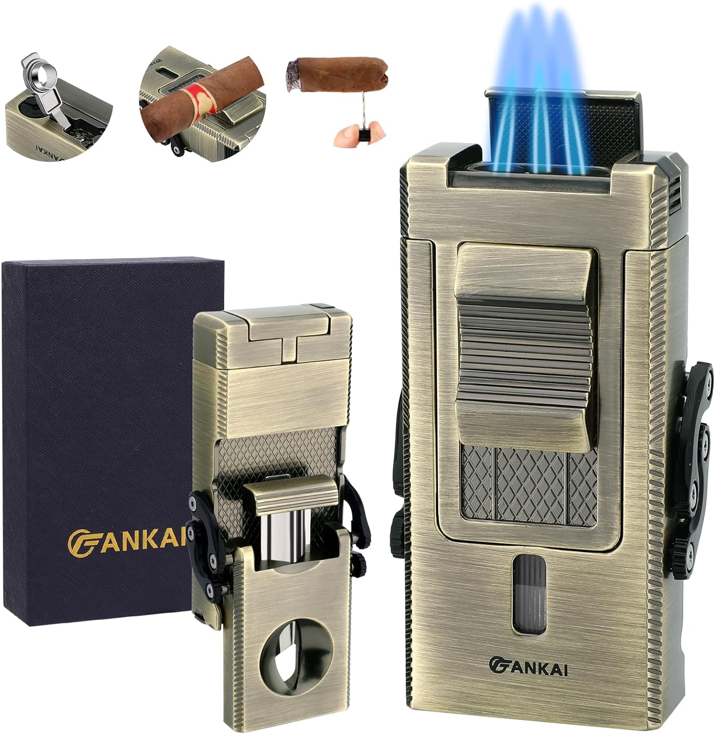5-in-1 Lighter — Triple Flame (B)