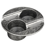 Cigar Ashtray — 2 Slot (Metal)
