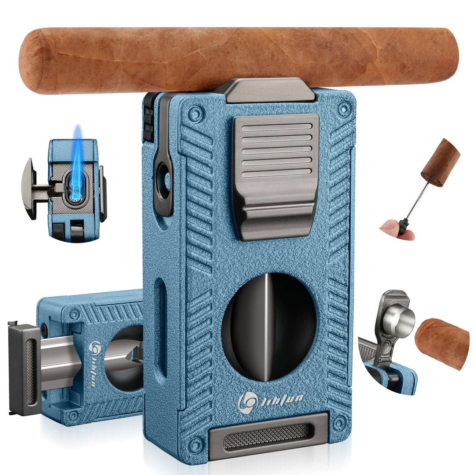 5-in-1 Lighter — Dual Jet + Tools