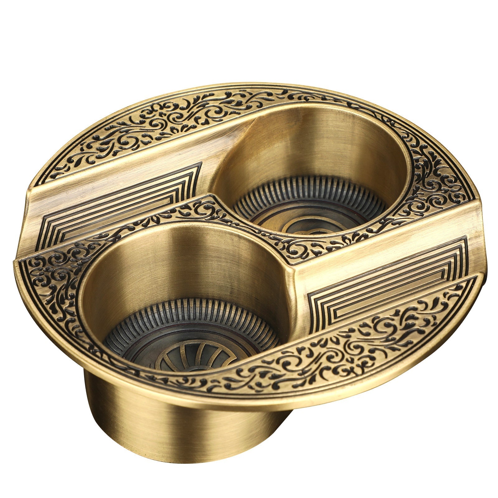 Cigar Ashtray — 2 Slot (Metal)