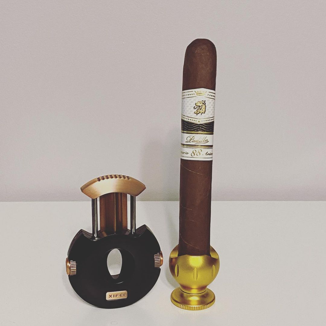 Cigar Stand + Punch — Matte Black