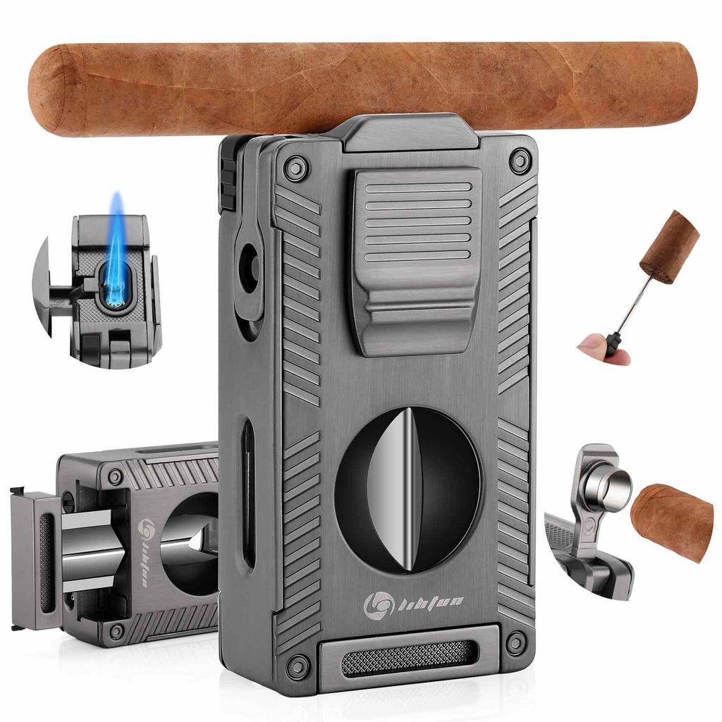 5-in-1 Lighter — Dual Jet + Tools