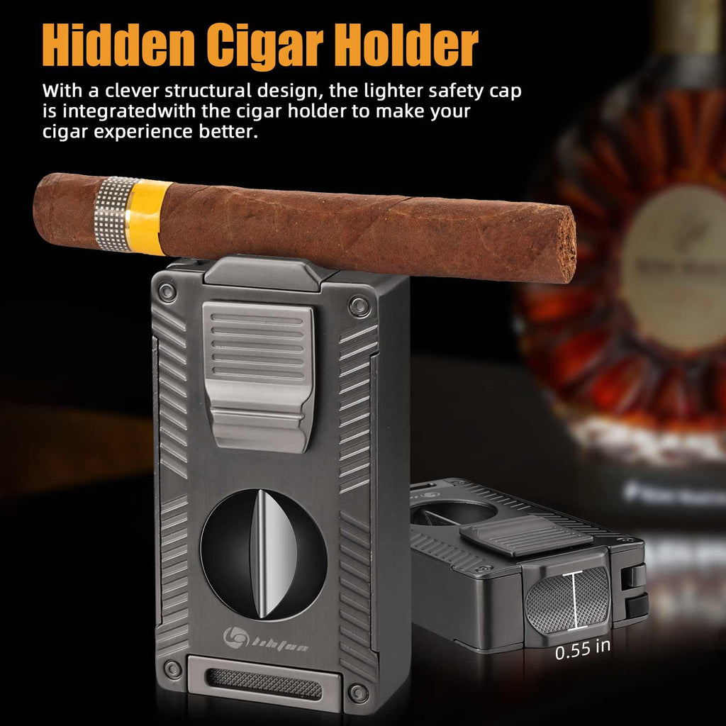 5-in-1 Lighter — Dual Jet + Tools