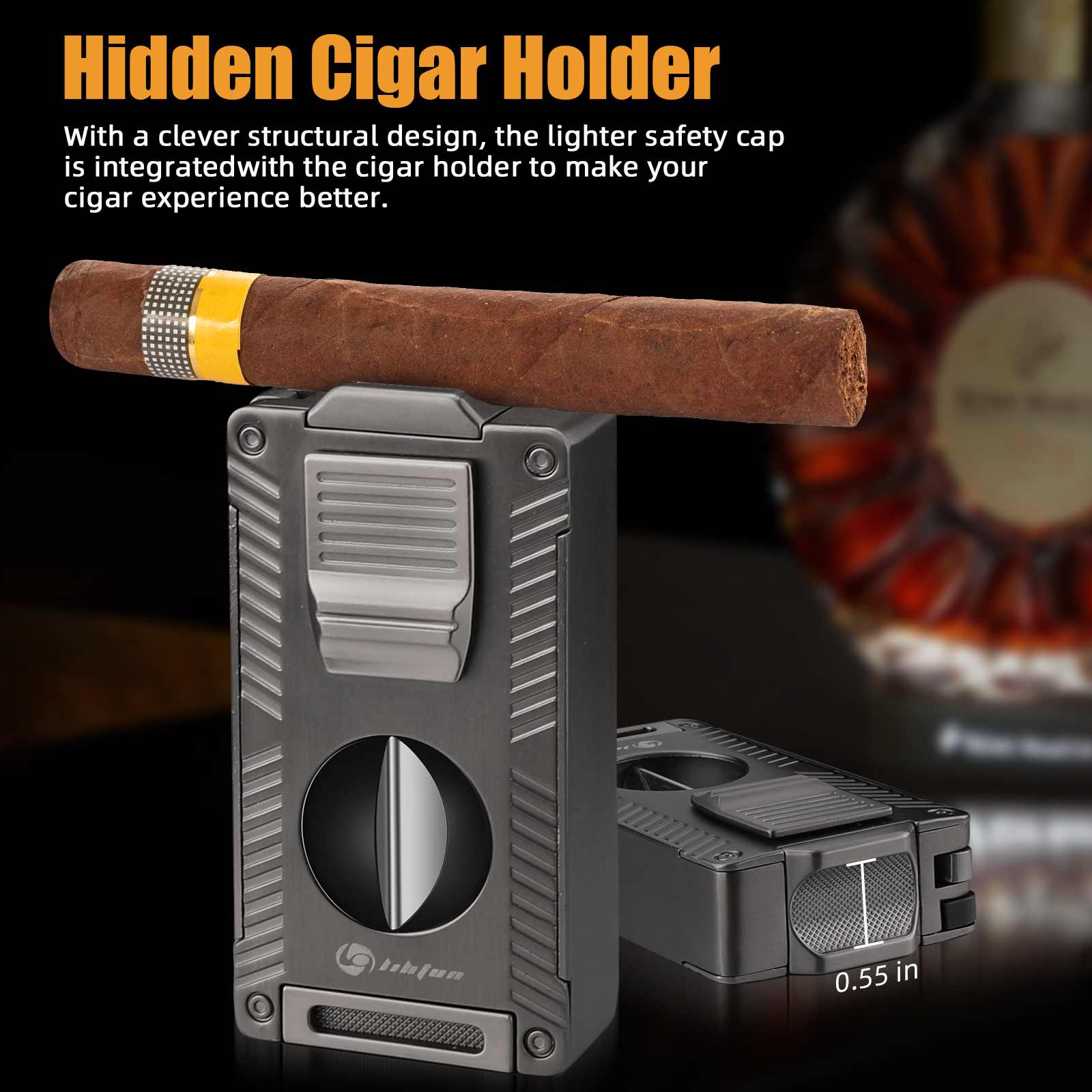 5-in-1 Lighter — Dual Jet + Tools