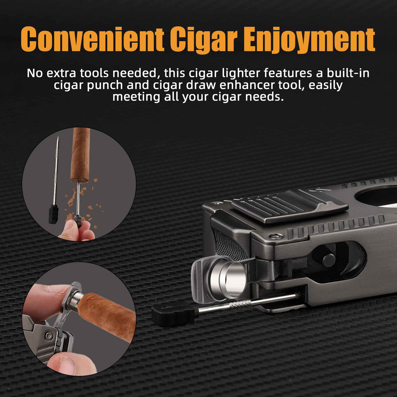 5-in-1 Lighter — Dual Jet + Tools