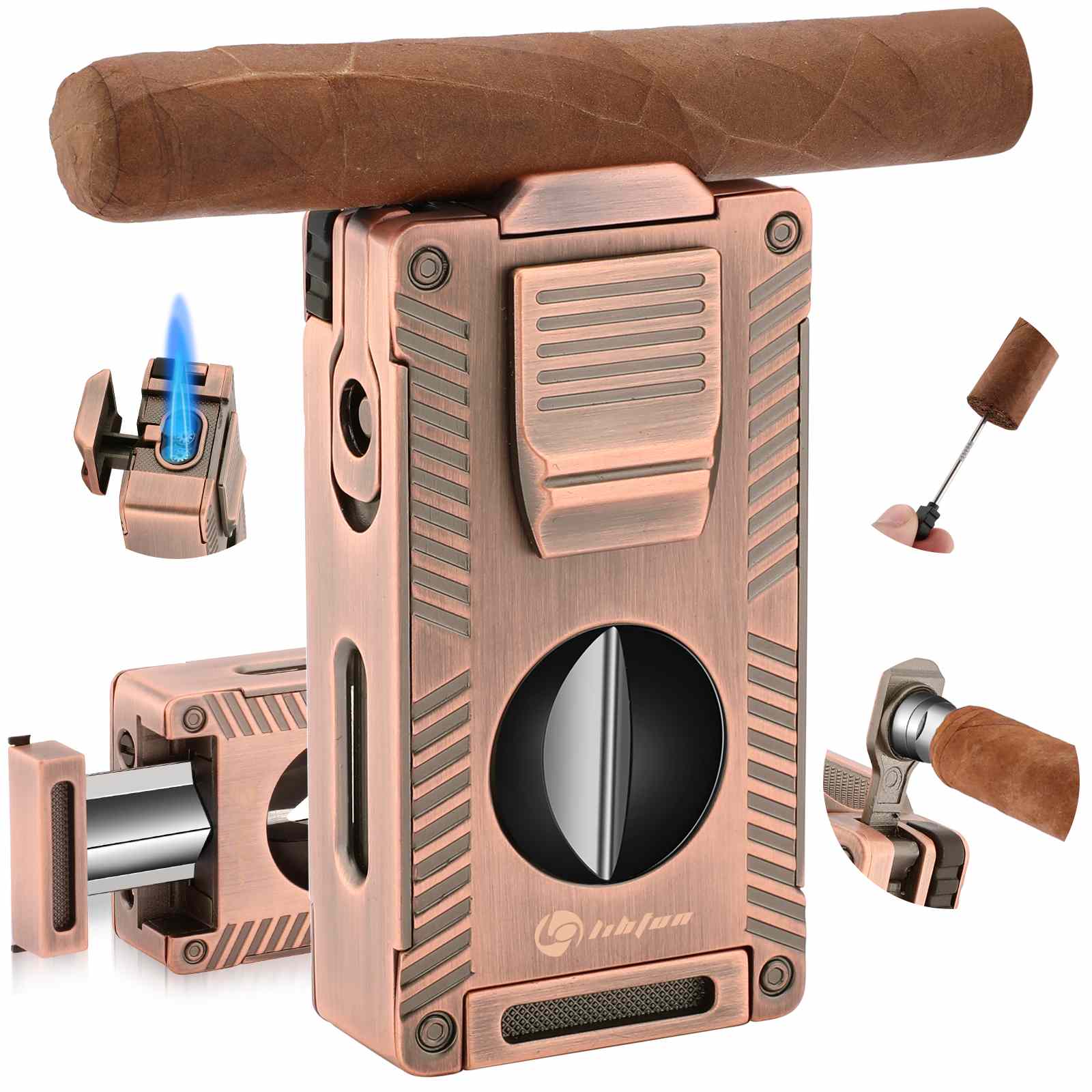 5-in-1 Lighter — Dual Jet + Tools