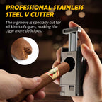 3-in-1 Lighter — Dual Flame + V-Cut