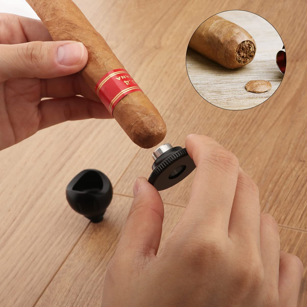 Cigar Stand + Punch — Matte Black