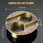 Cigar Ashtray — 2 Slot (Metal)