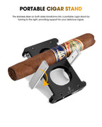 4-in-1 Cutter — V-Cut + Guillotine + Punch + Stand
