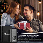 3-in-1 Lighter — Triple Flame + V-Cut