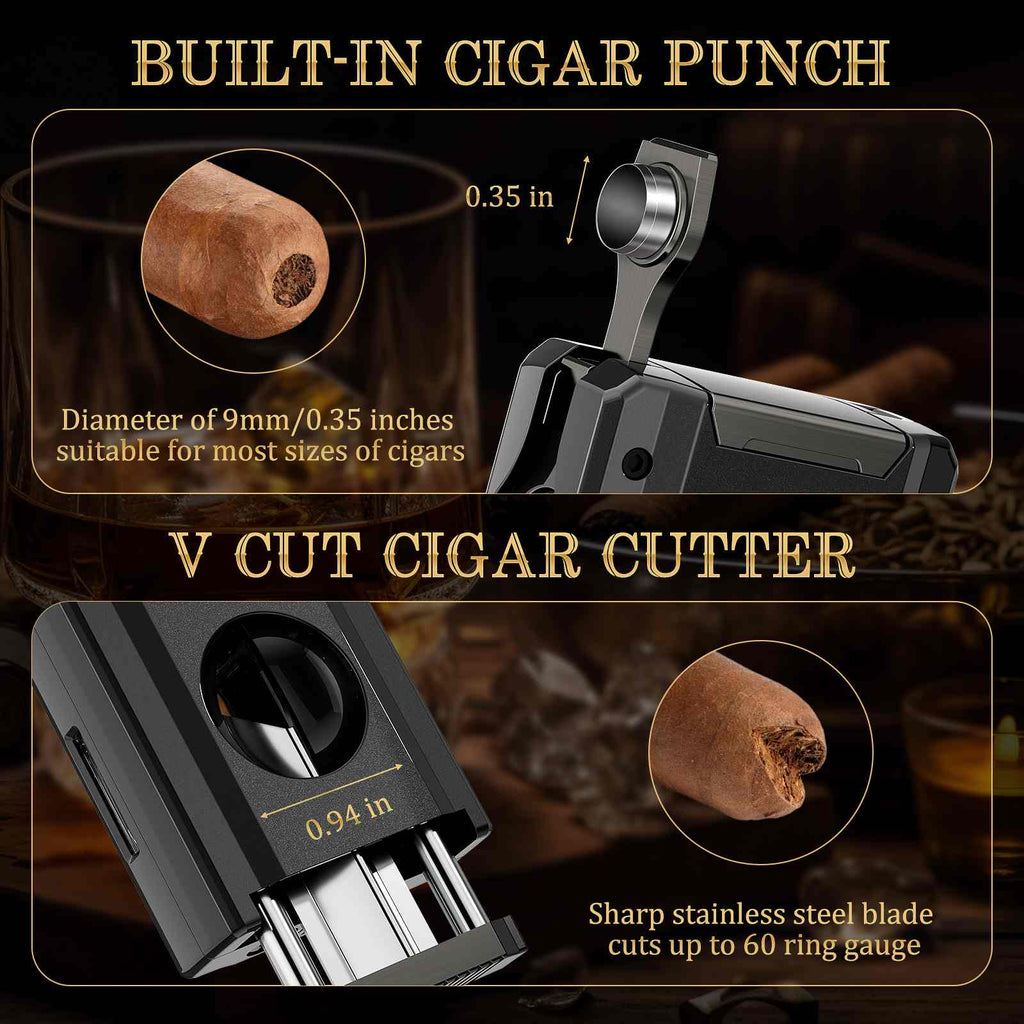 5-in-1 Lighter — Triple Flame (C)