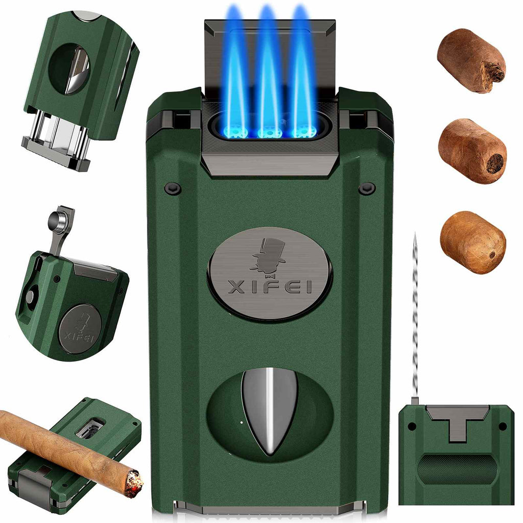 5-in-1 Lighter — Triple Flame (C)