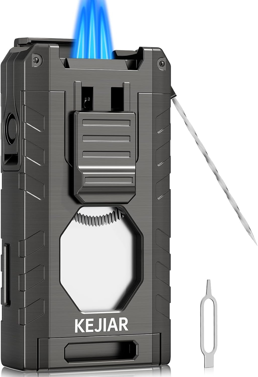 5-in-1 Lighter — Triple Flame (D)