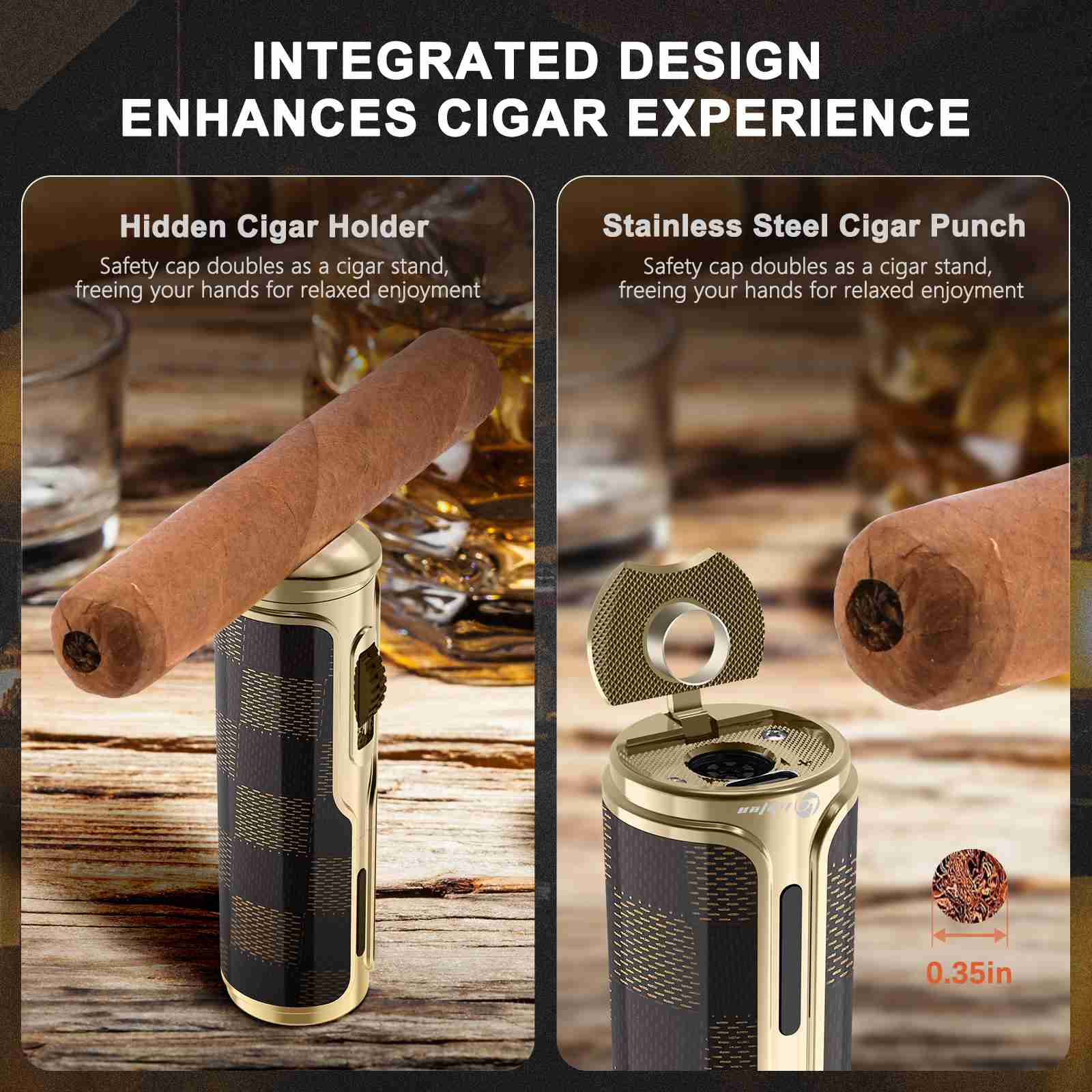 3-in-1 Electric Lighter — Triple Jet + USB