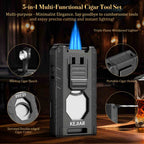 5-in-1 Lighter — Triple Flame (D)