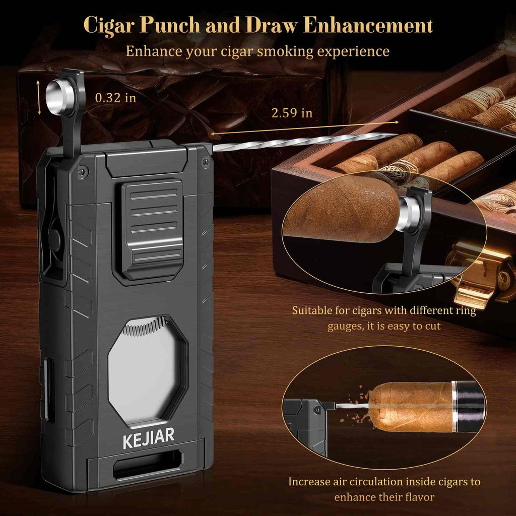 5-in-1 Lighter — Triple Flame (D)