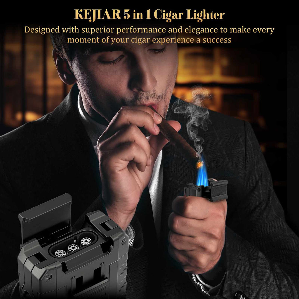 5-in-1 Lighter — Triple Flame (F)