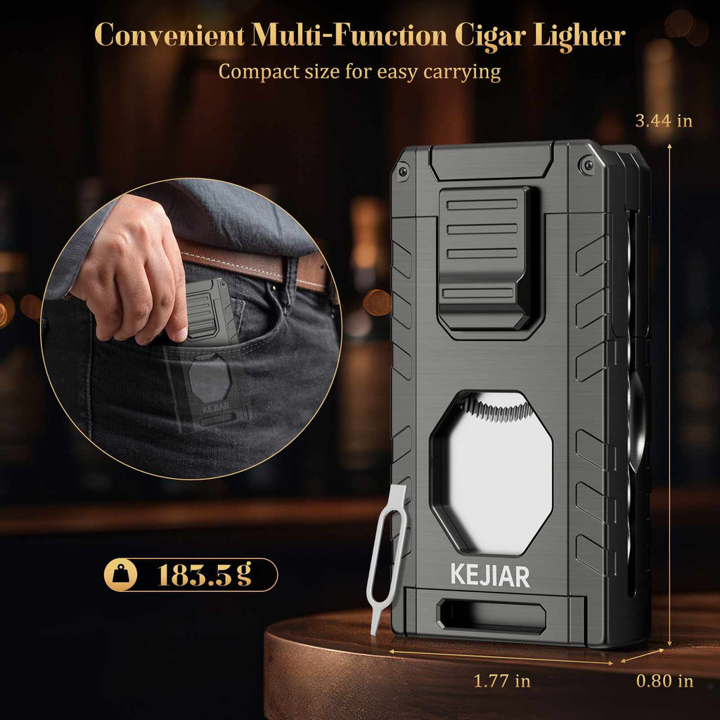 5-in-1 Lighter — Triple Flame (F)
