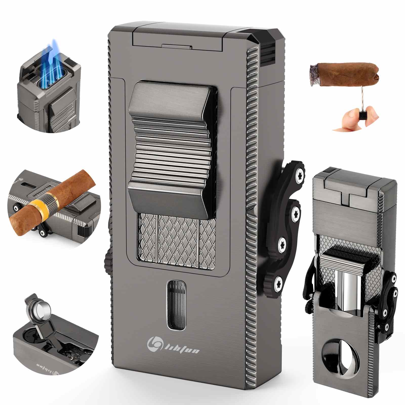 5-in-1 Lighter — Triple Flame (B)