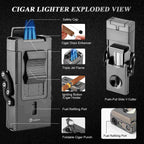 5-in-1 Lighter — Triple Flame (B)
