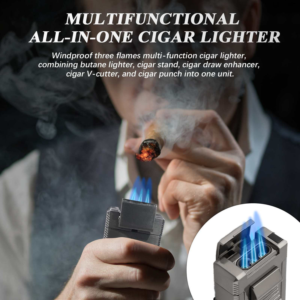 5-in-1 Lighter — Triple Flame (B)