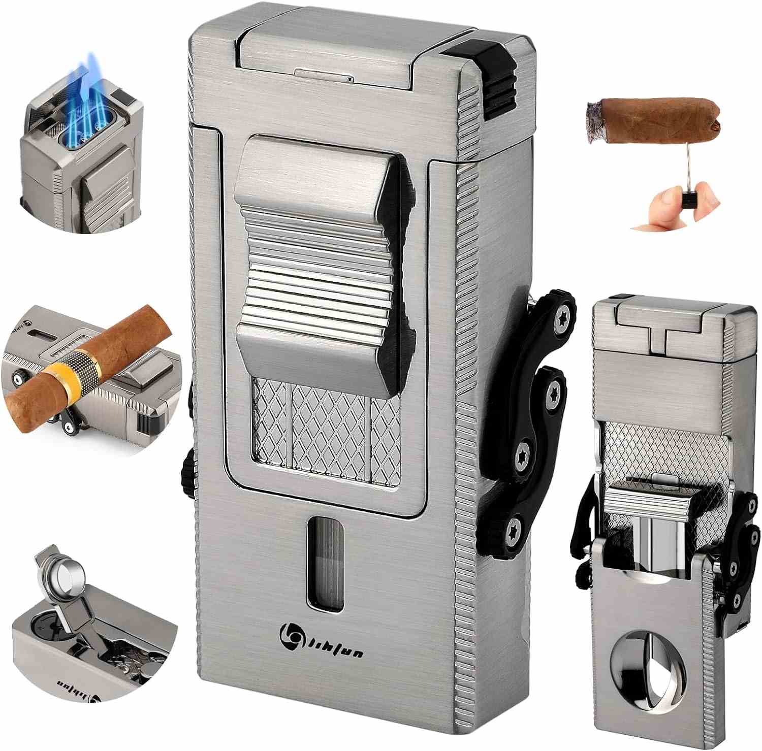5-in-1 Lighter — Triple Flame (B)