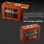 Glass-Top Pull-Out Humidor — 25 Count