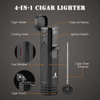 4-in-1 Lighter — Triple Jet