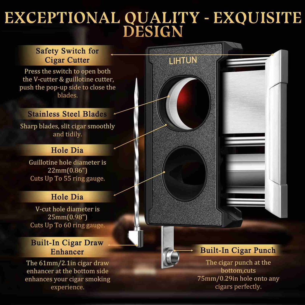 4-in-1 Cutter — Guillotine + V-Cut + Punch
