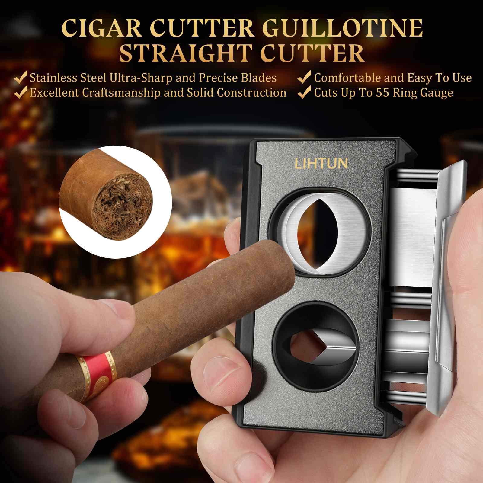 4-in-1 Cutter — Guillotine + V-Cut + Punch