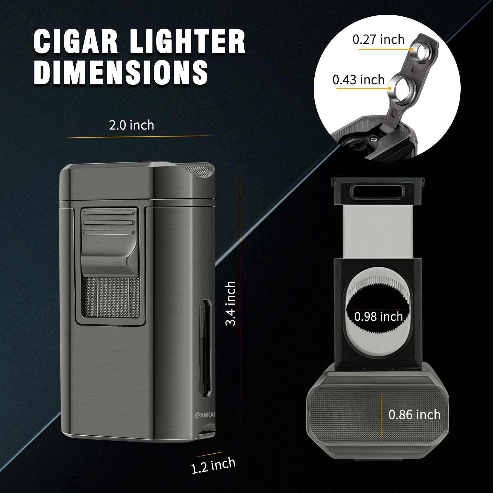 5-in-1 Lighter — Quad Flame