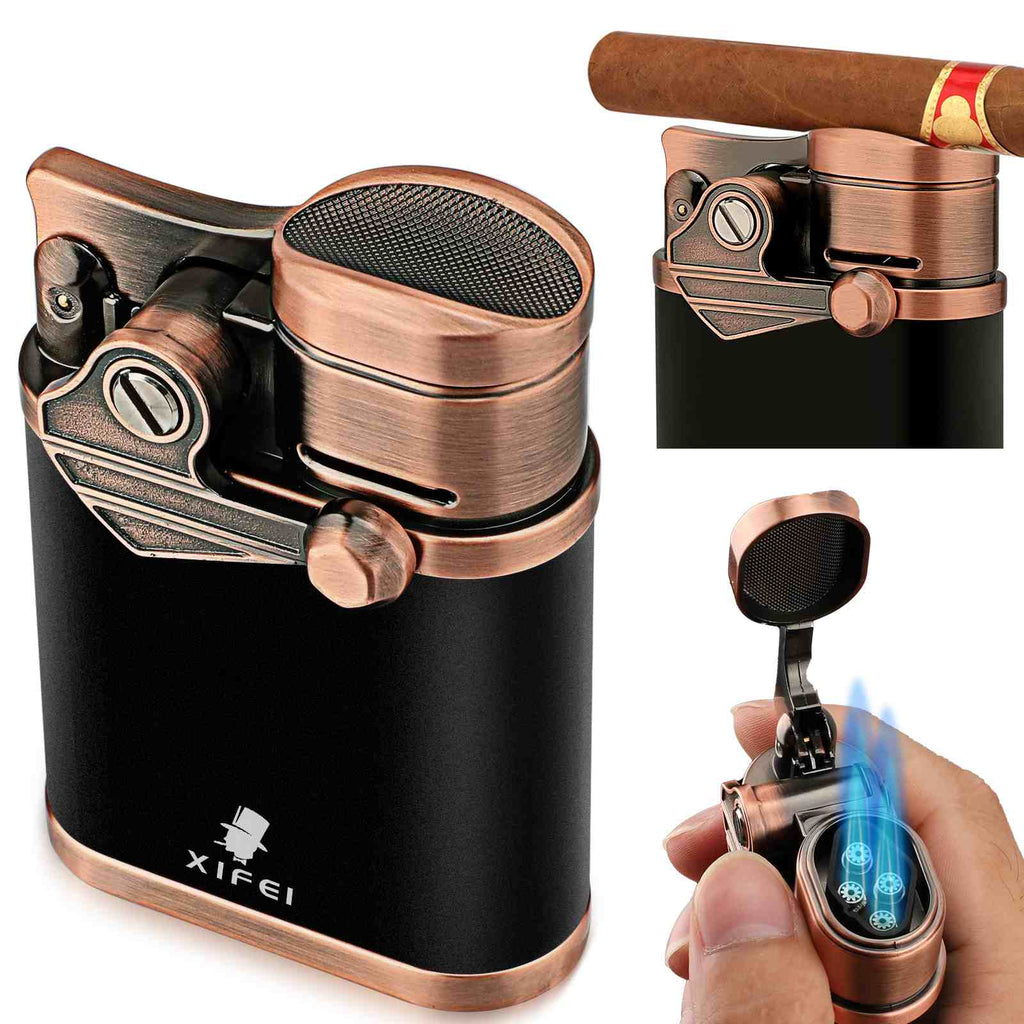 Jet Lighter — Quad Flame + Stand