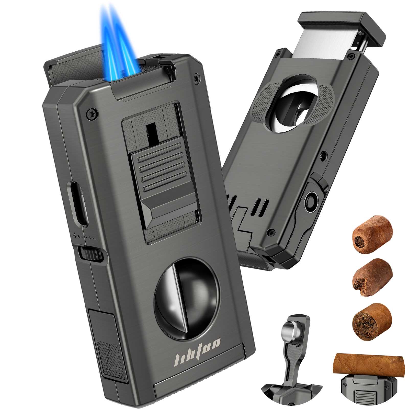 5-in-1 Lighter — Dual Flame