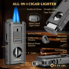 5-in-1 Lighter — Dual Flame