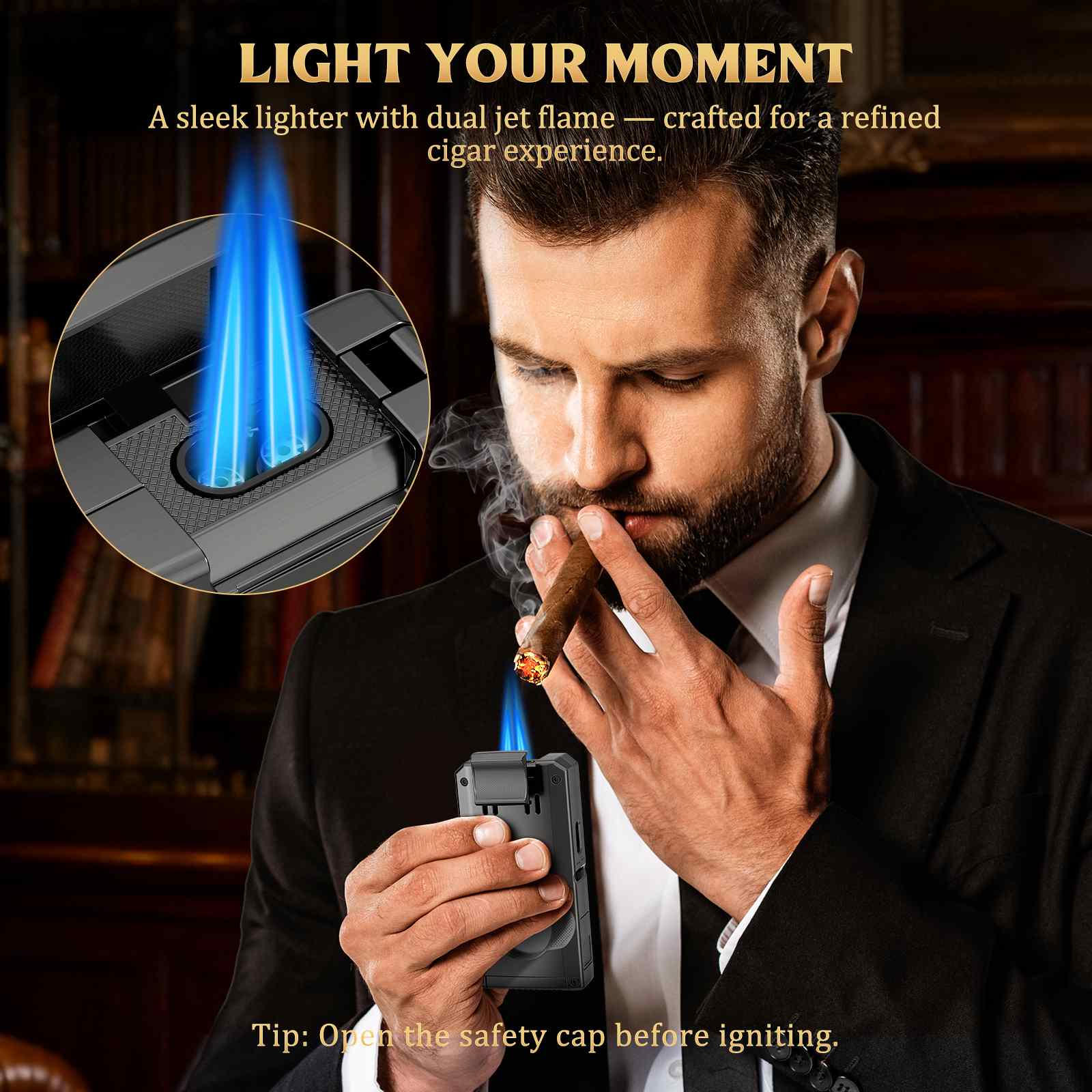 5-in-1 Lighter — Double Flame