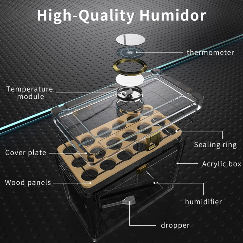 Acrylic Humidor — 50 Count