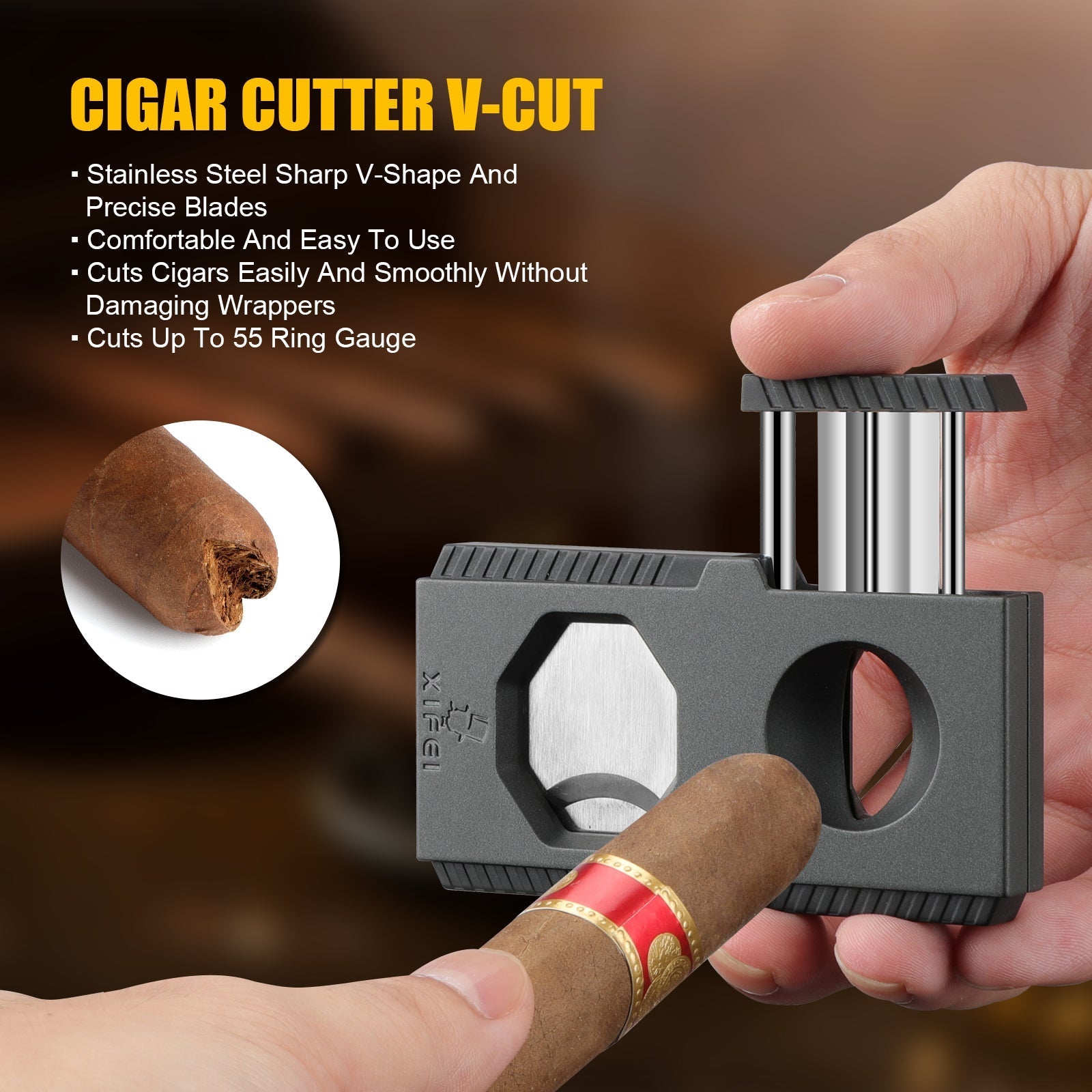 3-in-1 Cutter — Guillotine + V-Cut + Punch
